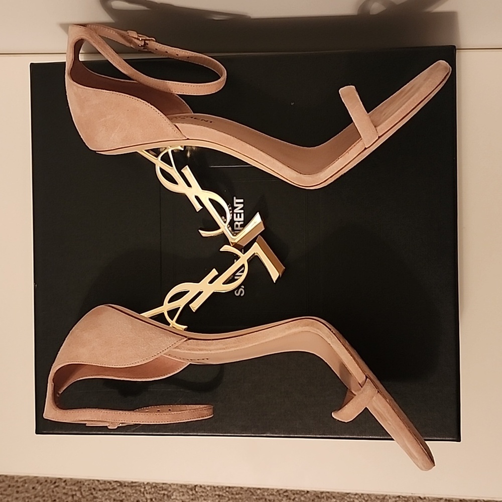 Saint Laurent Opyum Suede 110 YSL heels - Picture 6 of 10